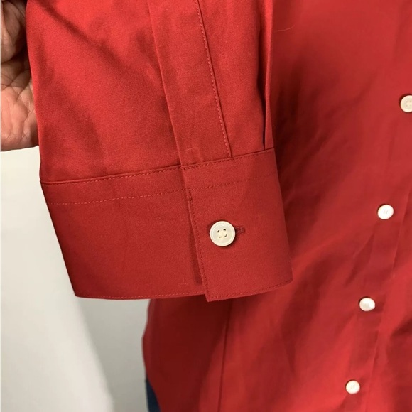 TALBOTS WOMAN’S TOP BLOUSE NEW $79.LONG SLEEVES COTTON WRINKLE RESISTANT SZ 16 - Picture 5 of 14